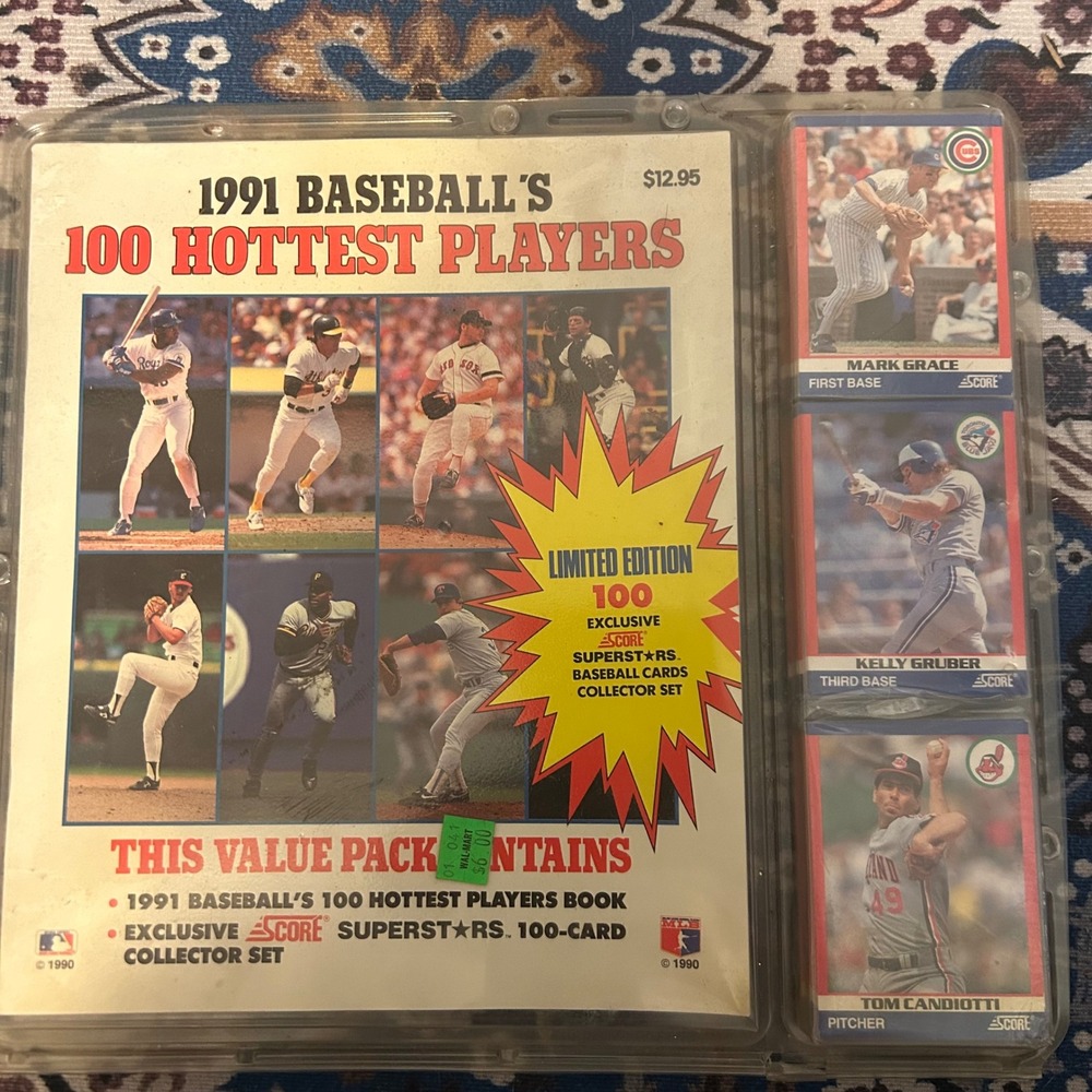 1991 Score Baseball 100 Hottest Players Superstar 100 Card Set Book Griffey Ryan